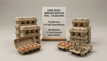 270.000 μονάδες σε απόθεμα: Άμεση αποστολή διαθέσιμη για Eco-Friendly Egg Pac...